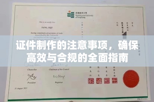 大湖证件制作的注意事项，确保高效与合规的全面指南